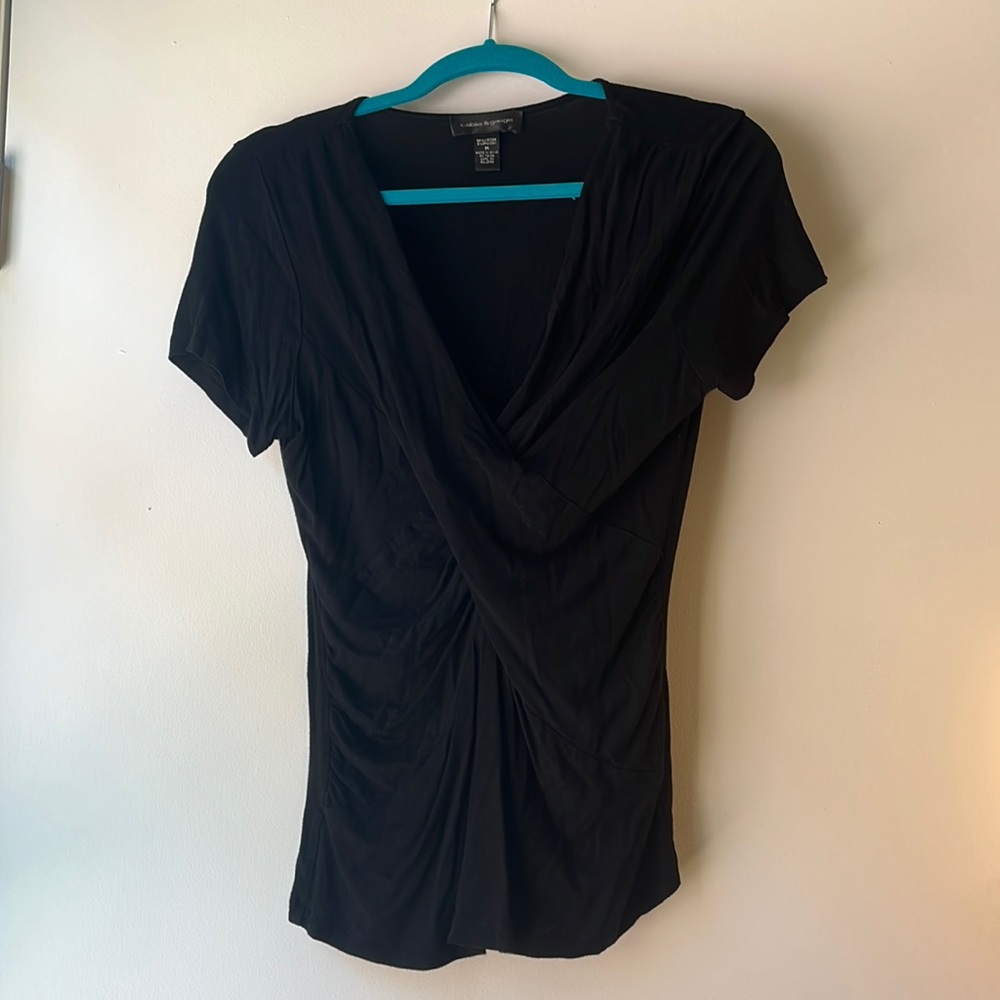 Black Medium cable and gauge t-shirt